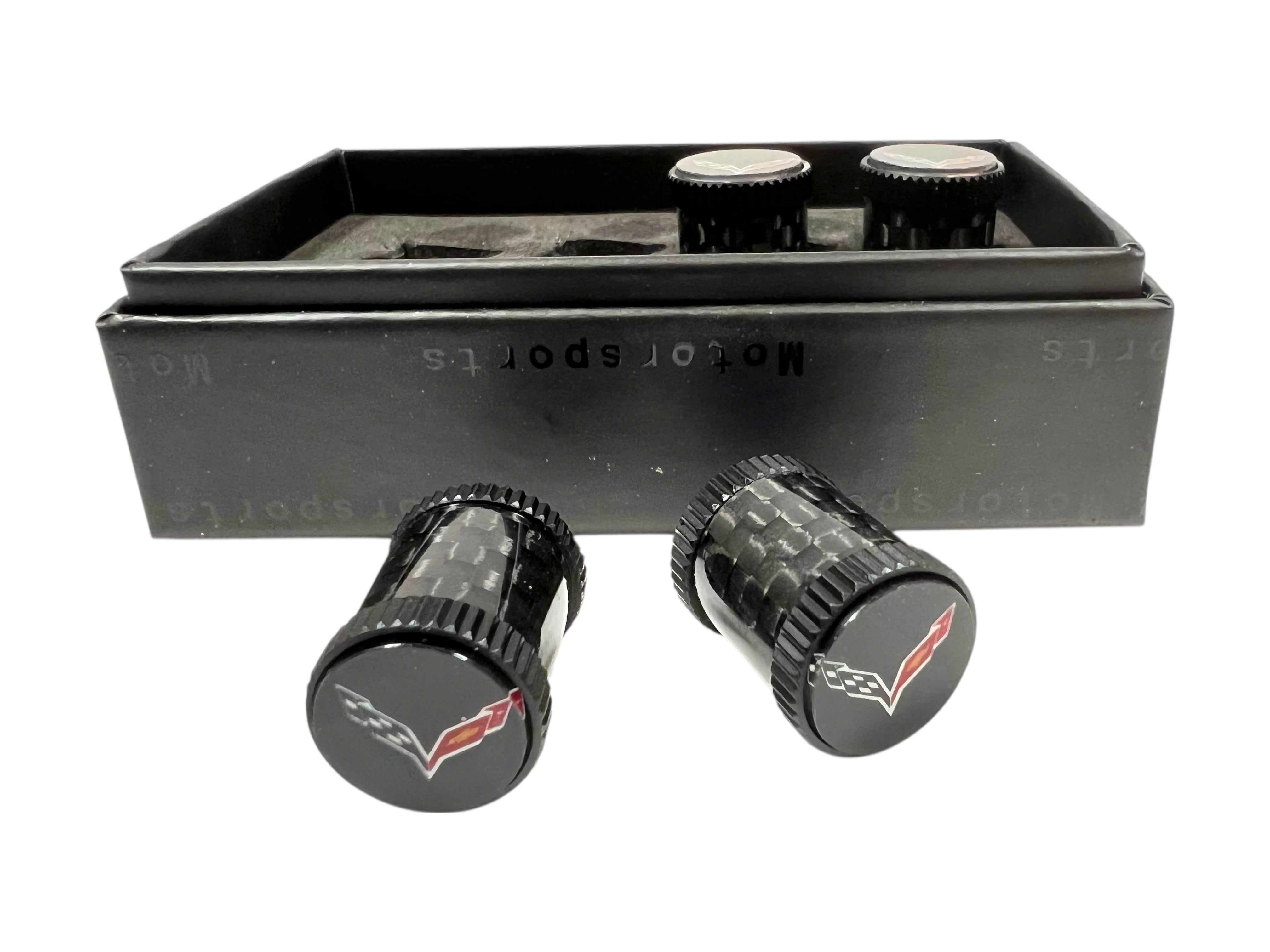 Chevrolet Corvette C7 Carbon Fiber Valve Stem Caps