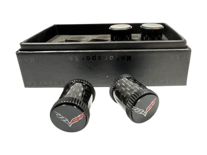 Chevrolet Corvette C7 Carbon Fiber Valve Stem Caps