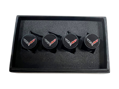 Chevrolet Corvette C7 Carbon Fiber Valve Stem Caps