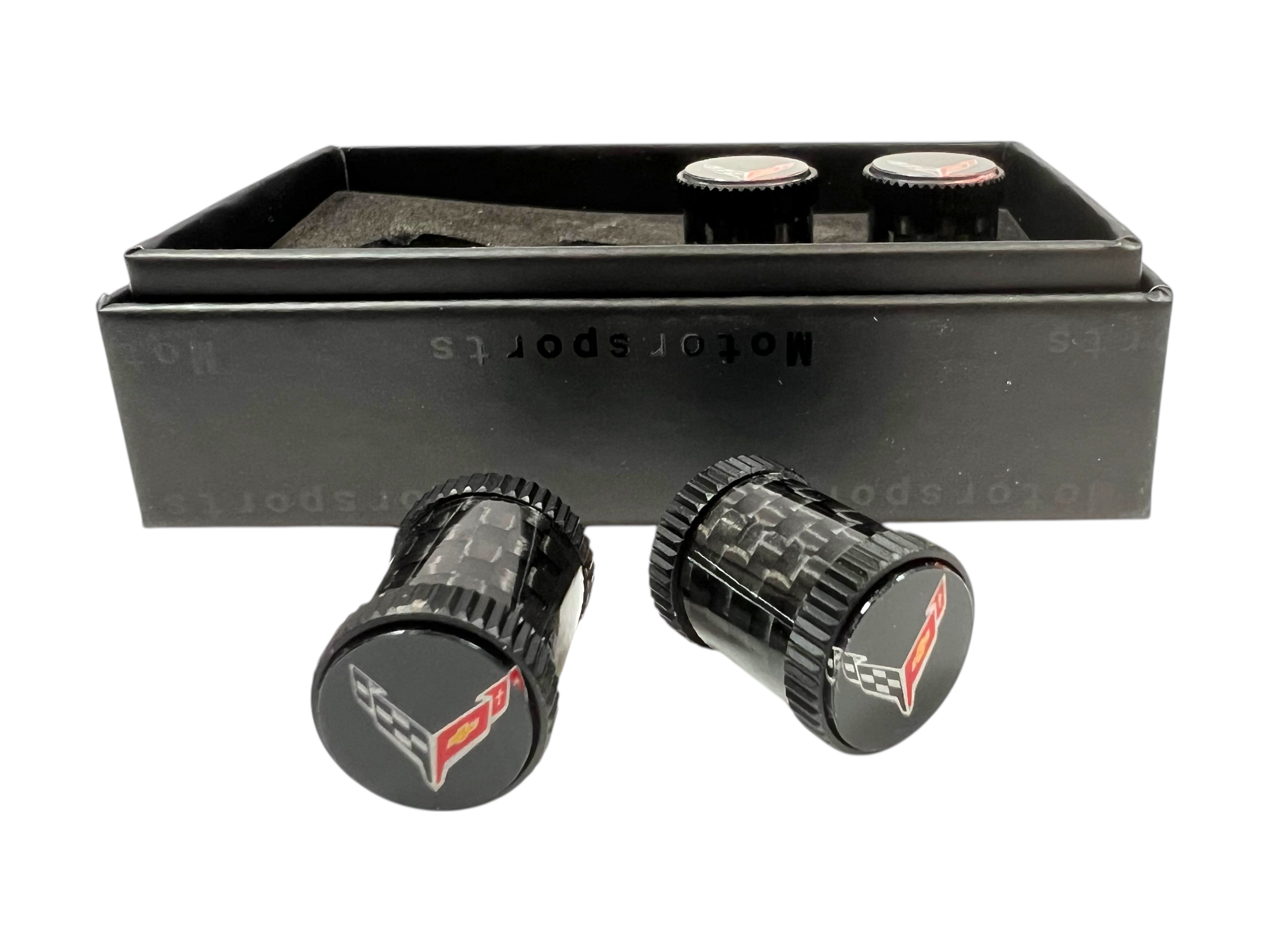 Chevrolet Corvette C8 Carbon Fiber Valve Stem Caps