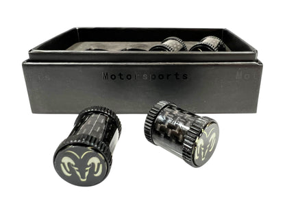 Ram Head Carbon Fiber Valve Stem Caps