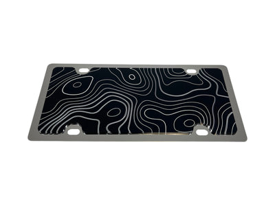 Topographic Map Stainless Steel License Plate