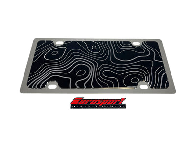 Topographic Map Stainless Steel License Plate