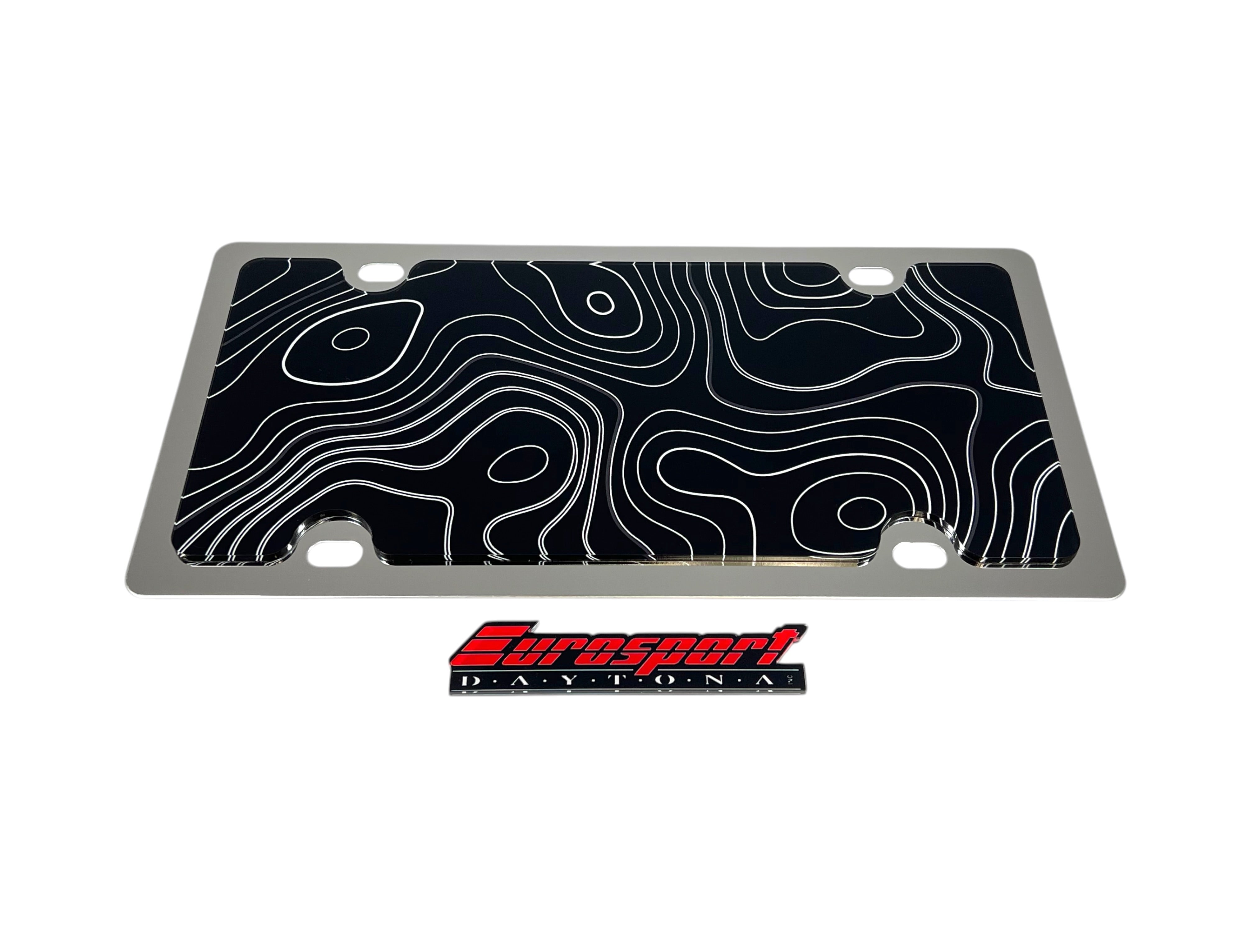 Topographic Map Stainless Steel License Plate