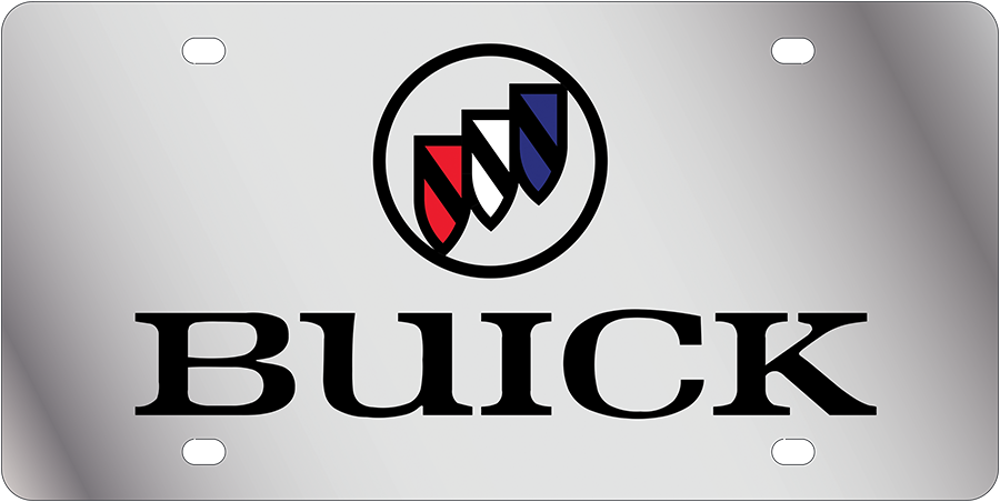 a metal plate with the word buick on it