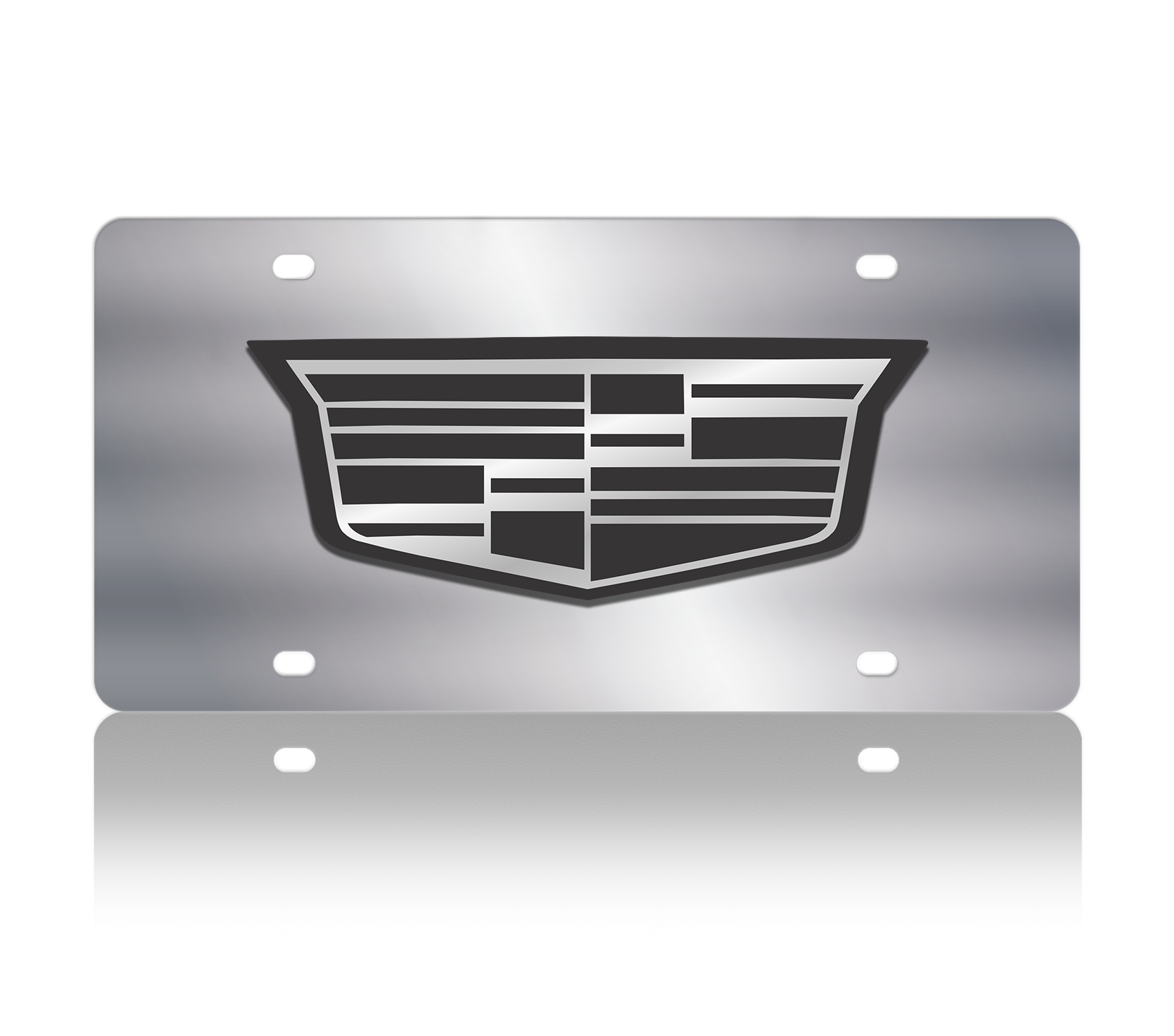 2014 Cadillac Stainless Steel License Plate