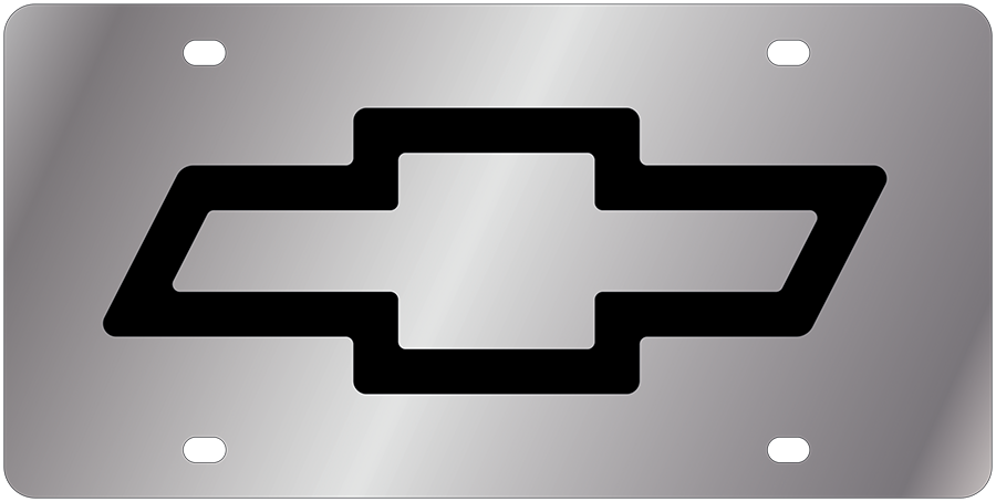 a metal plate with a black and white cross on it