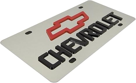 Chevrolet Bowtie Stainless Steel License Plate