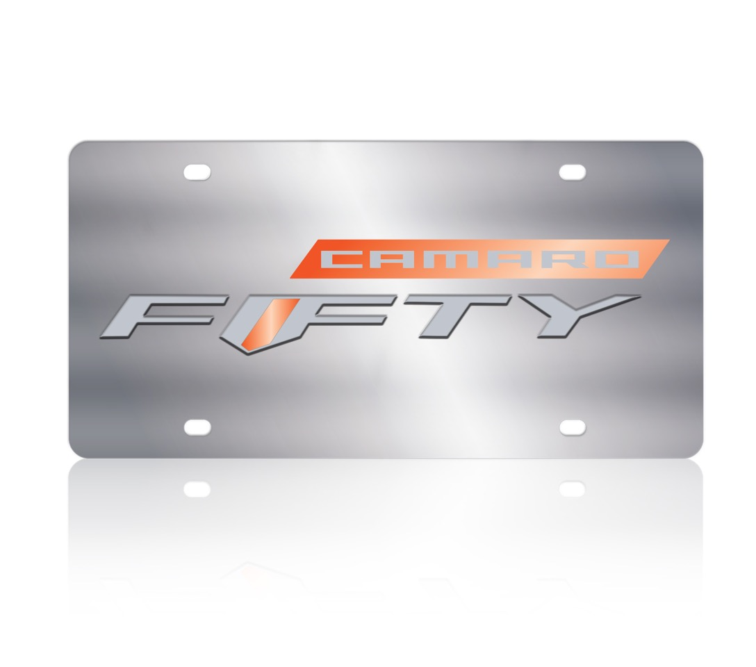 Chevrolet Camaro Fifty Stainless Steel License Plate