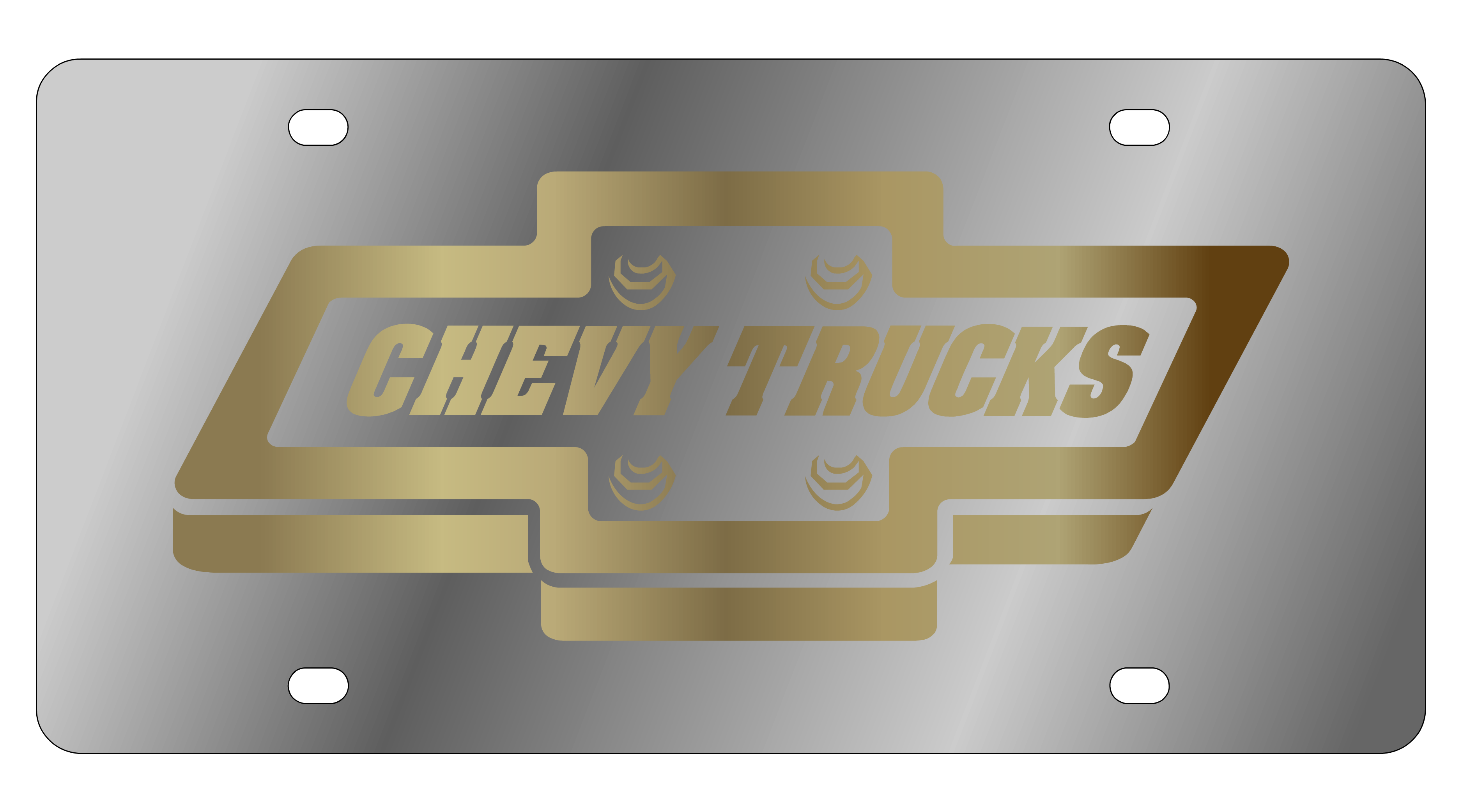 Chevrolet Retro Trucks Stainless Steel License Plate