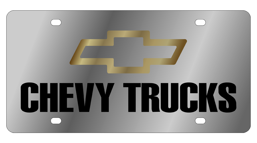 Chevrolet Trucks Stainless Steel license Plate