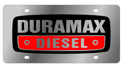 a metal plate with the words duramax diesel on it