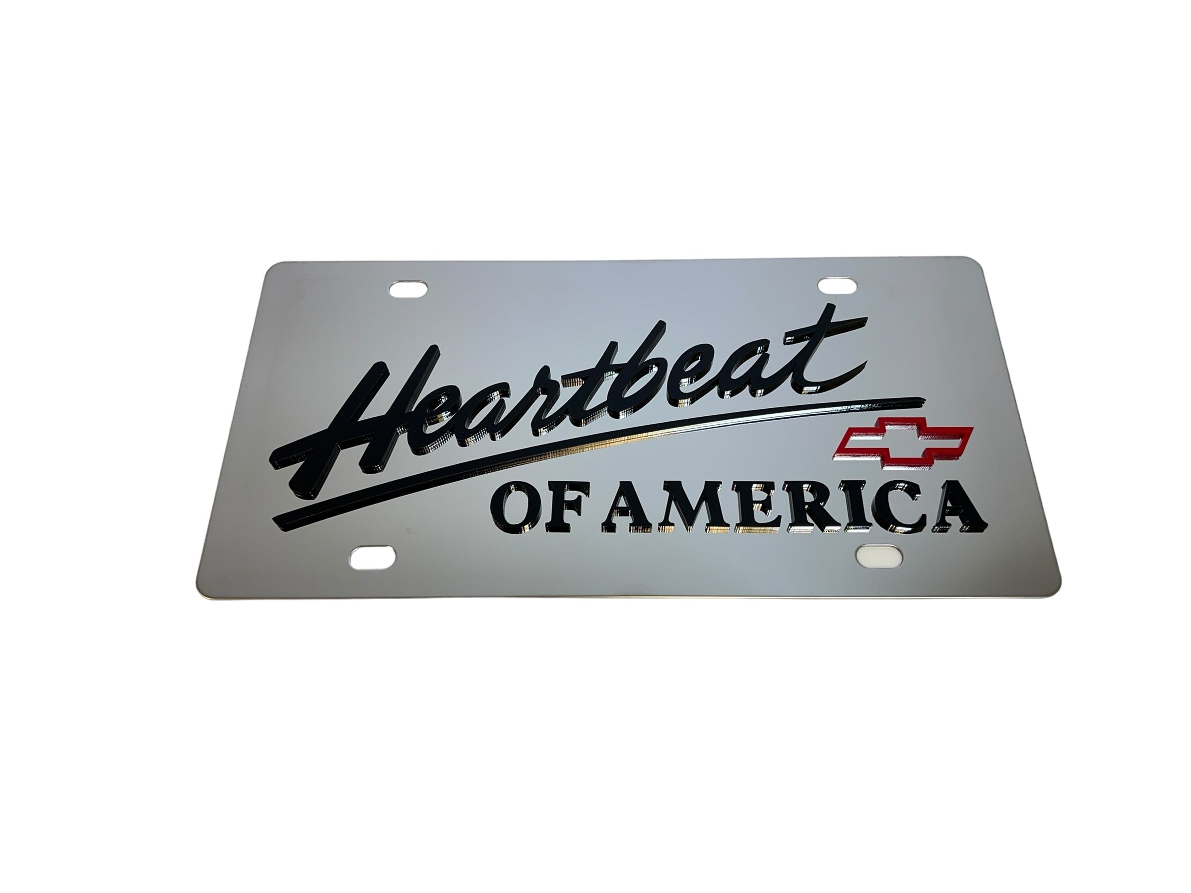 a metal license plate with the words heartbeat of america