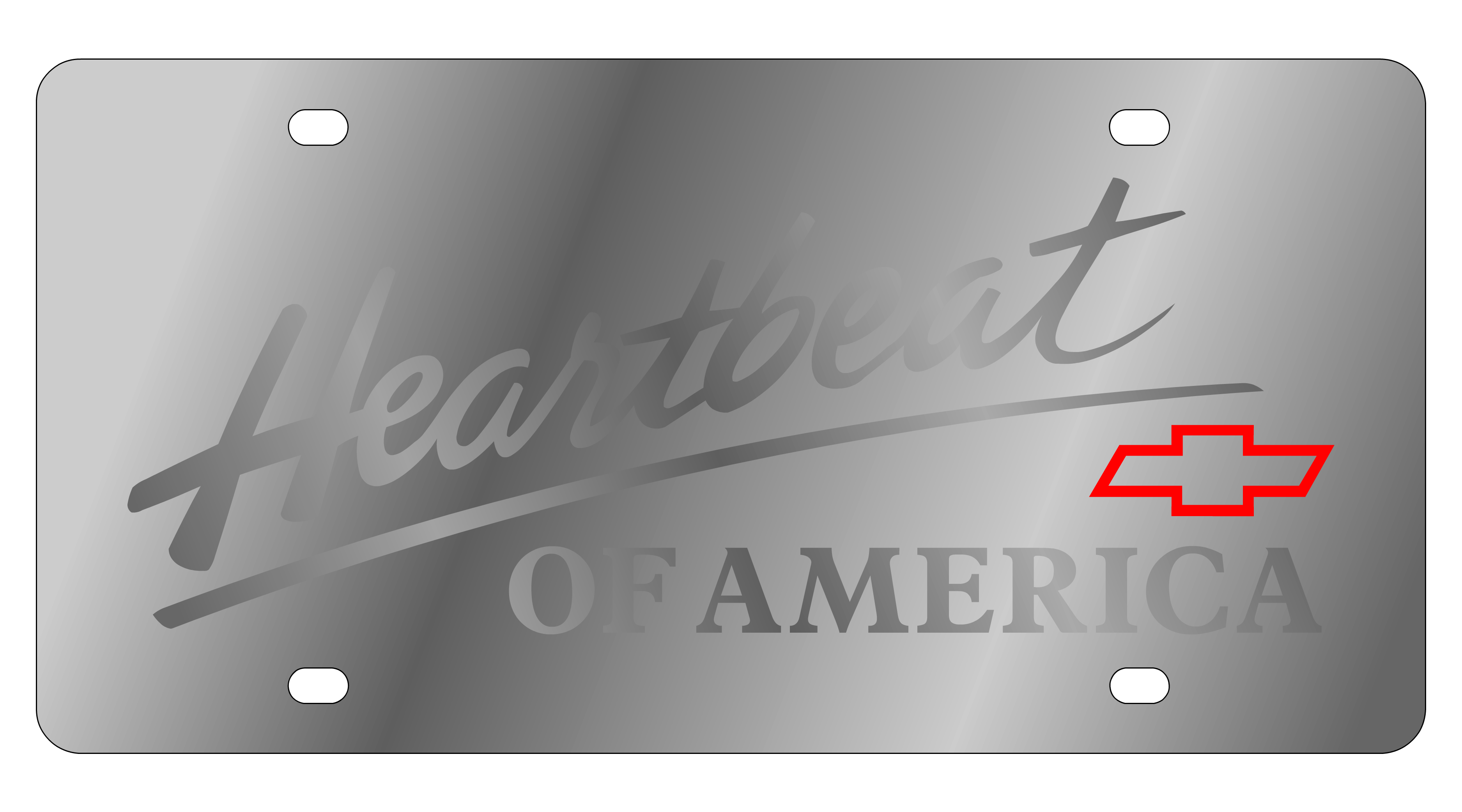 Chevrolet Heartbeat of America Stainless Steel License Plate