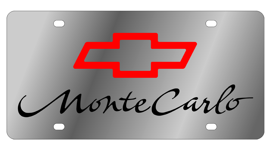 Chevrolet Monte Carlo Stainless Steel License Plate