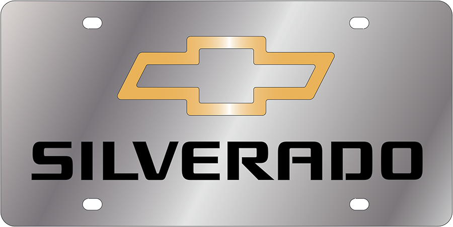 Chevrolet Silverado Stainless Steel License Plate