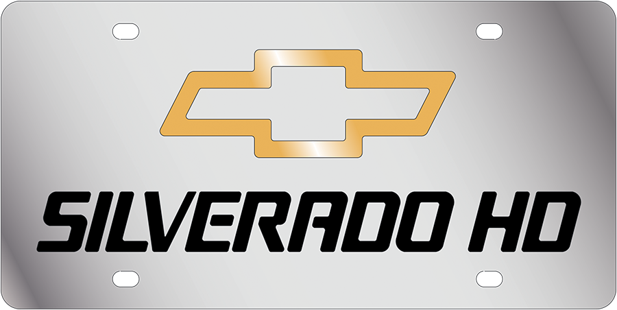 Chevrolet Silverado HD Stainless Steel License Plate