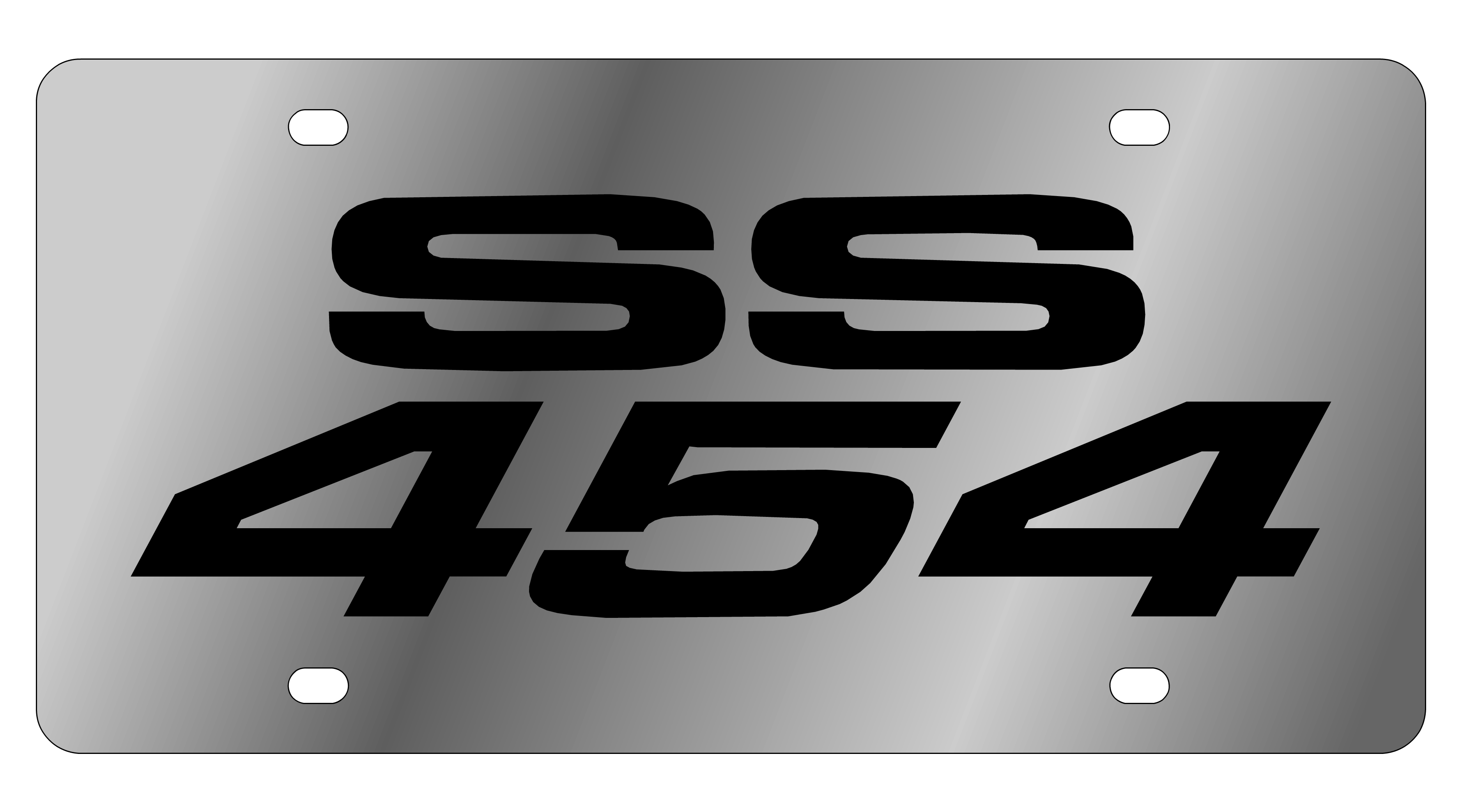 Chevrolet SS 454 Stainless Steel License plate