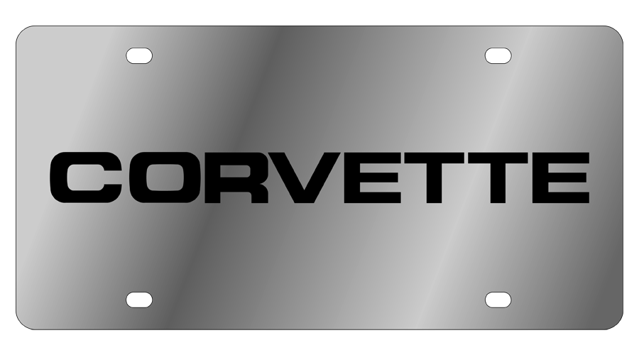 Chevrolet Corvette Stainless Steel License Plate