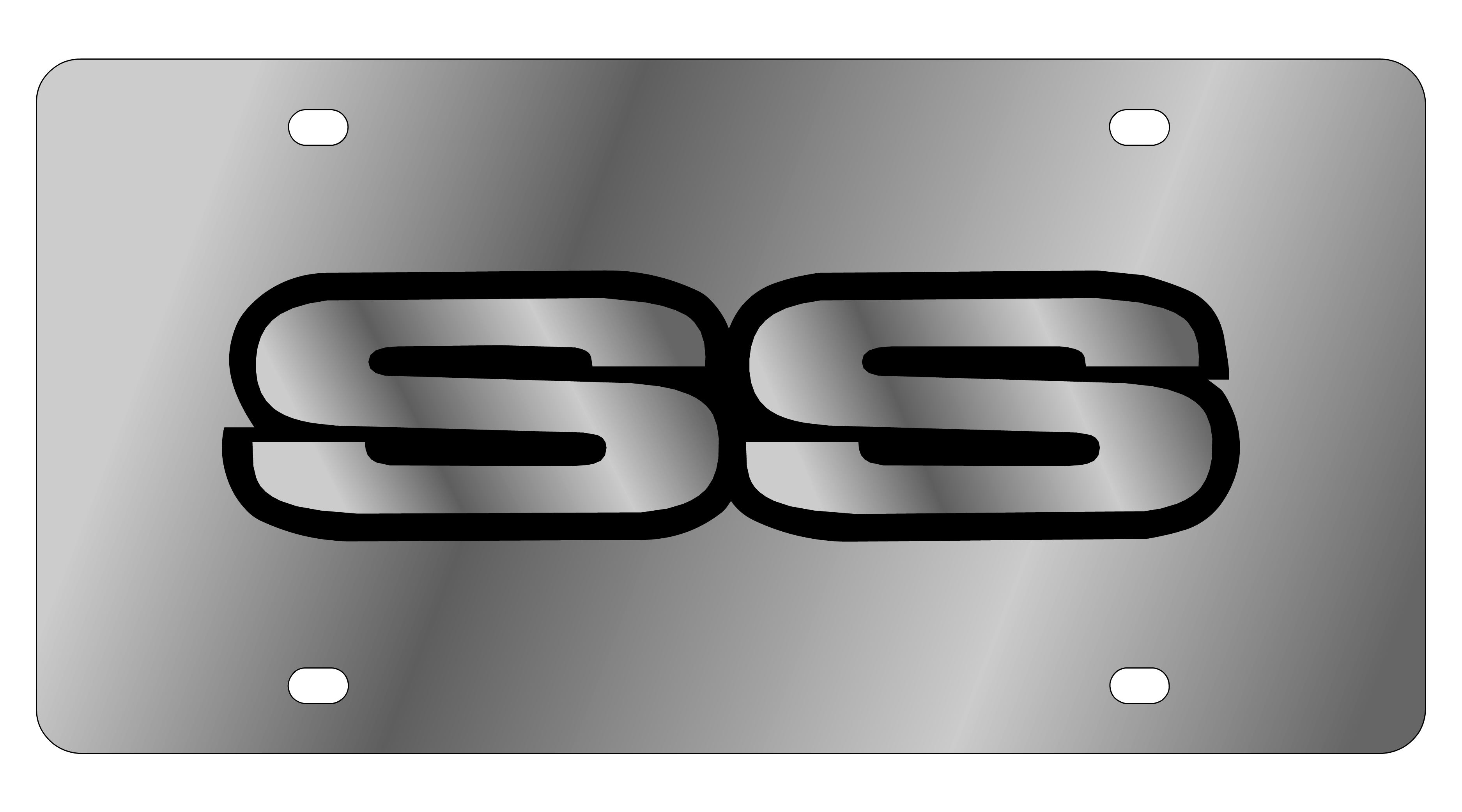 Chevrolet Retro SS Stainless Steel License Plate