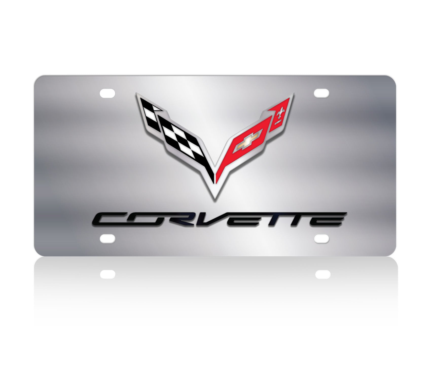 Chevrolet Corvette C7 Stainless Steel License Plate