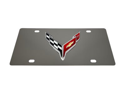 Chevrolet Corvette C8 Stainless Steel License Plate