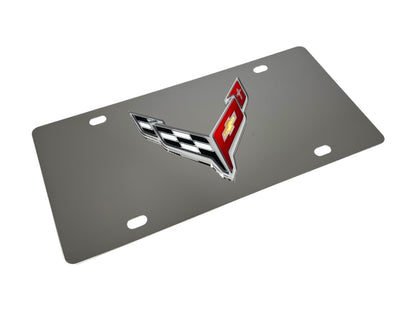 Chevrolet Corvette C8 Stainless Steel License Plate