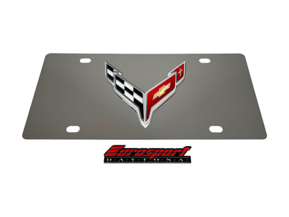 Chevrolet Corvette C8 Stainless Steel License Plate