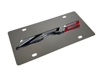 Chevrolet ZR2 Stainless Steel License Plate