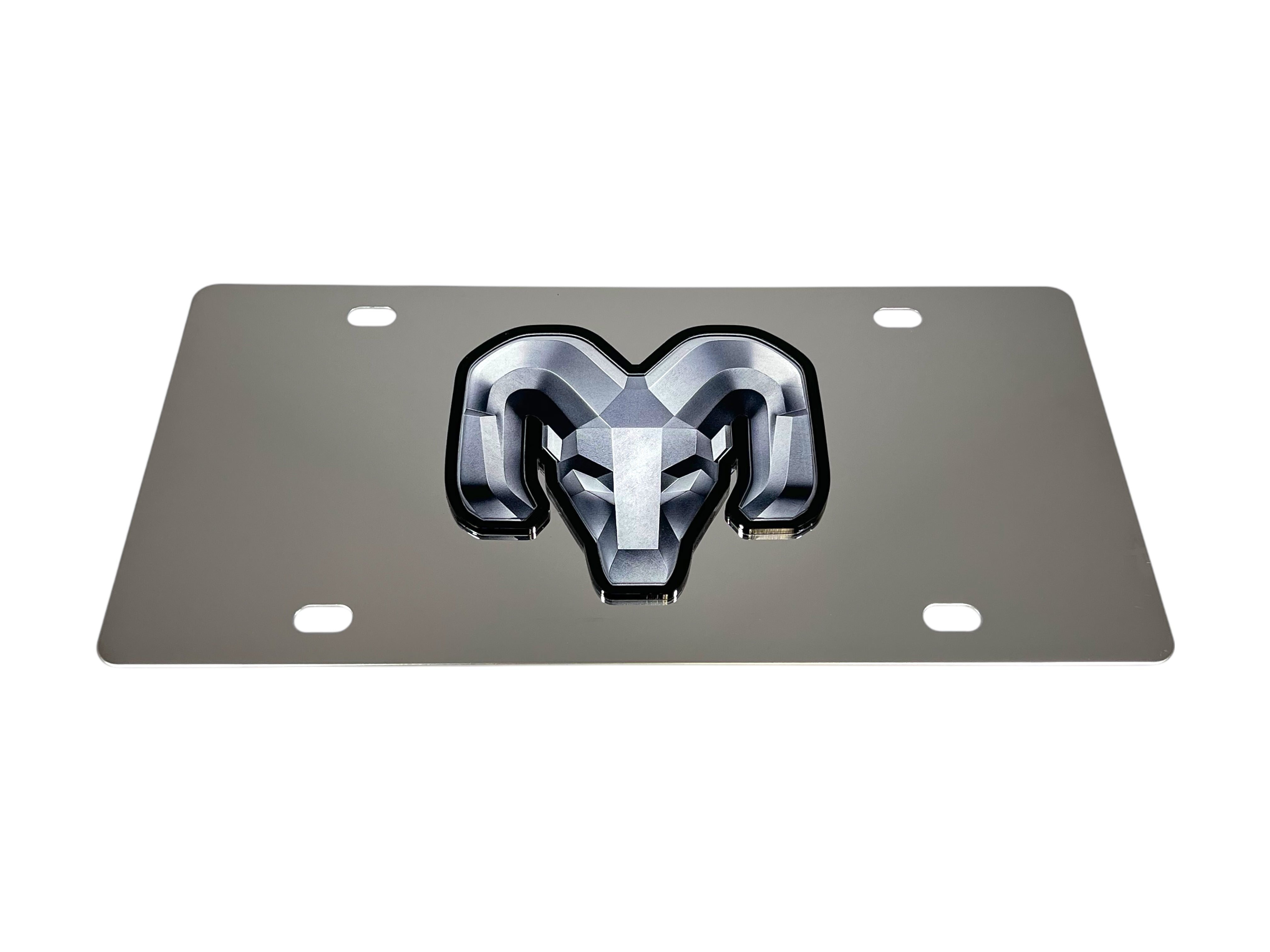 Ram Stainless Steel License Plate