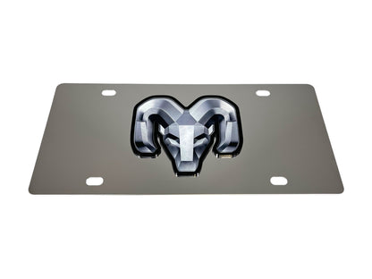 Ram Stainless Steel License Plate
