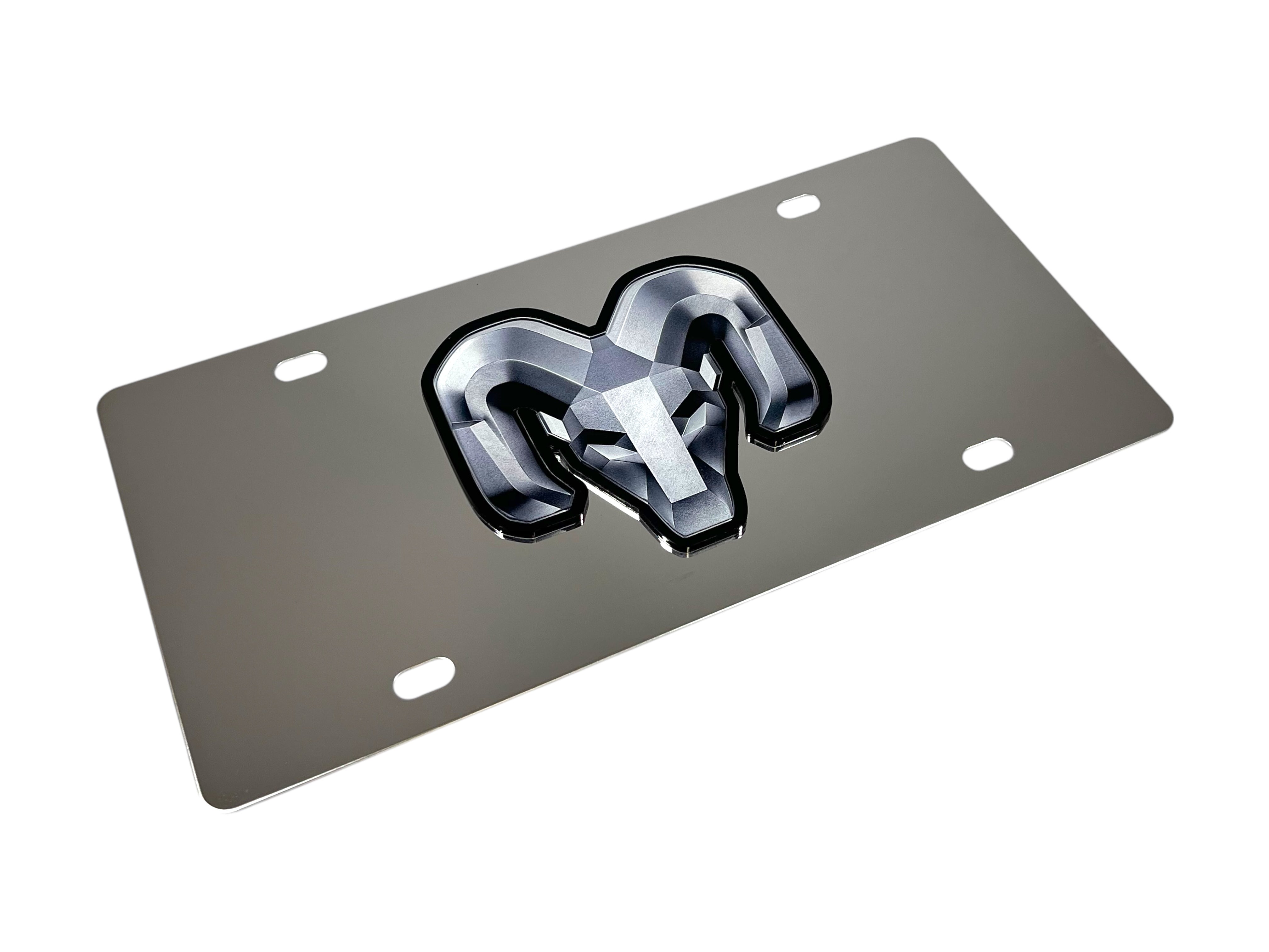 Ram Stainless Steel License Plate