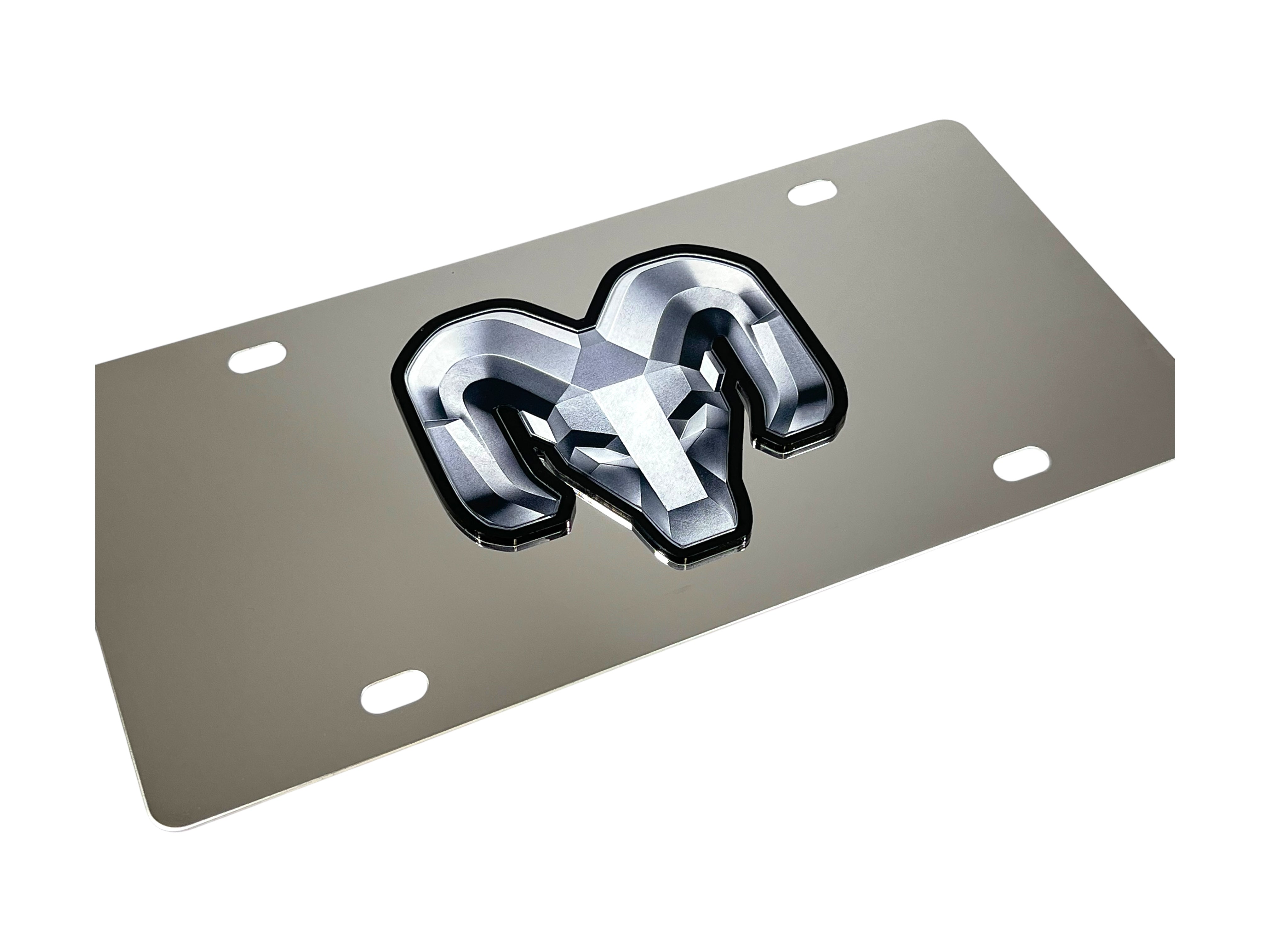 Ram Stainless Steel License Plate