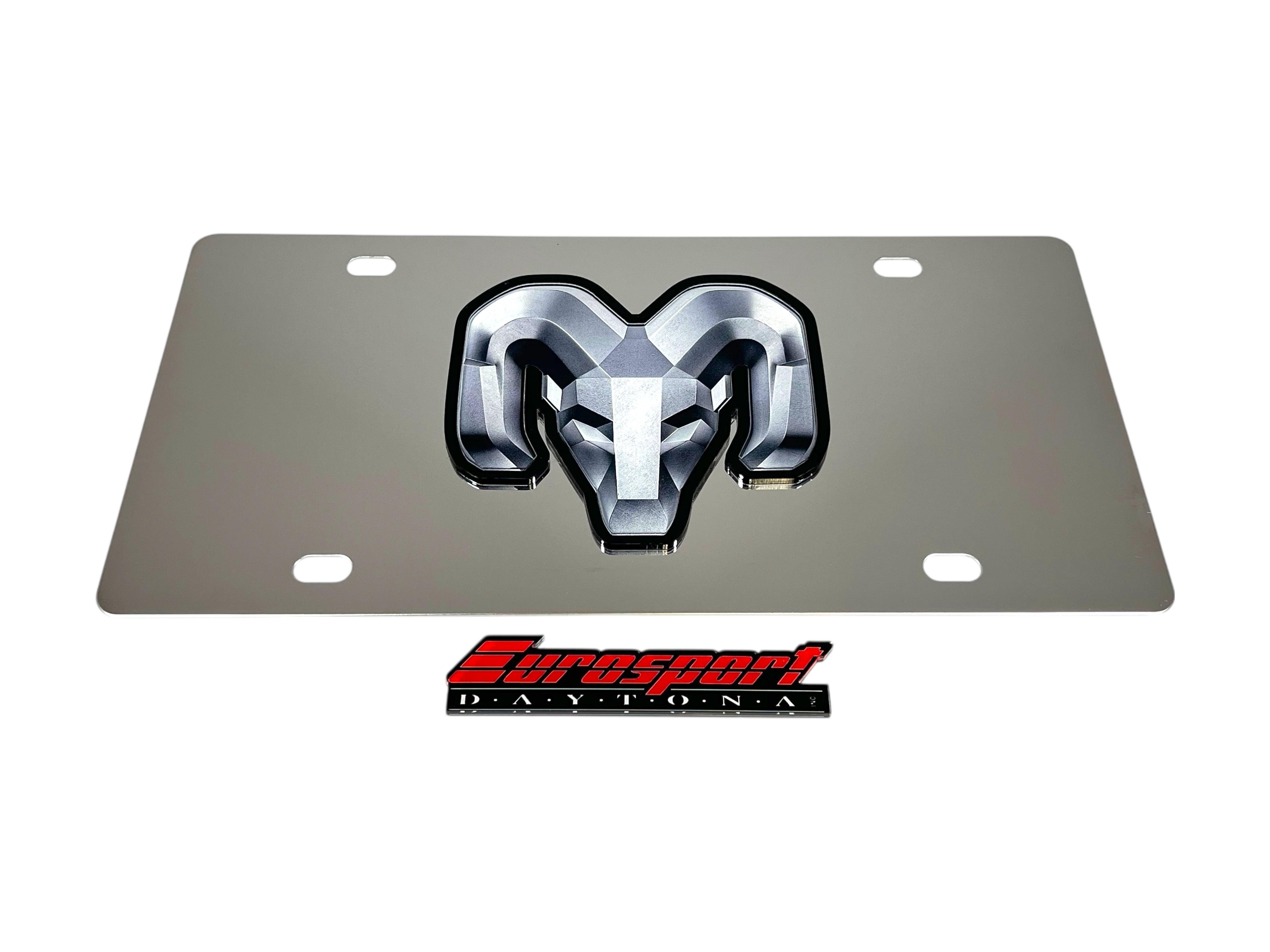 Ram Stainless Steel License Plate