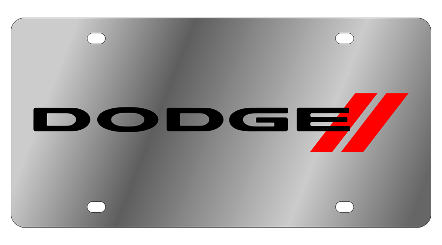 2009 Dodge Stainless Steel License Plate