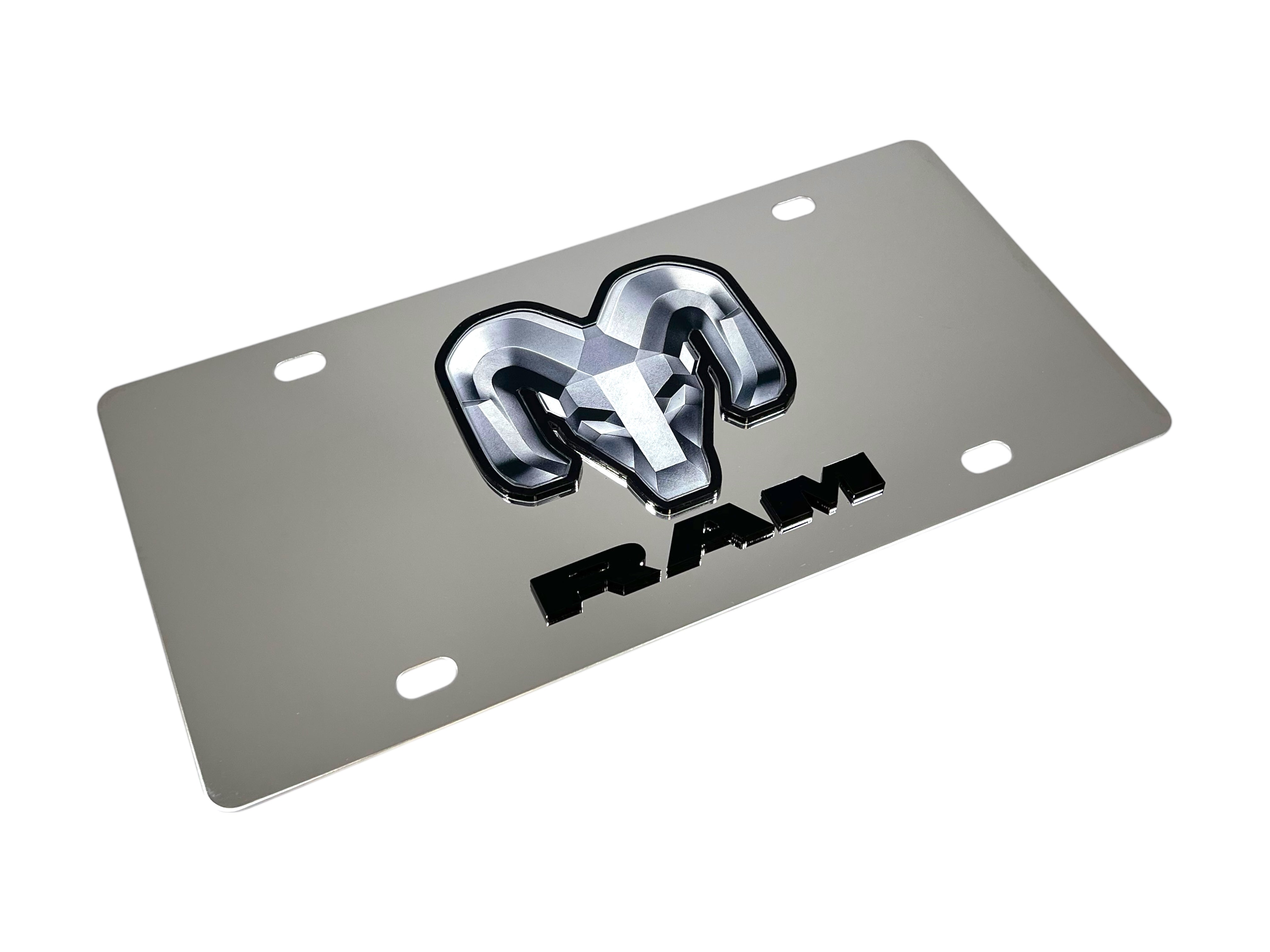 Ram Stainless Steel License Plate