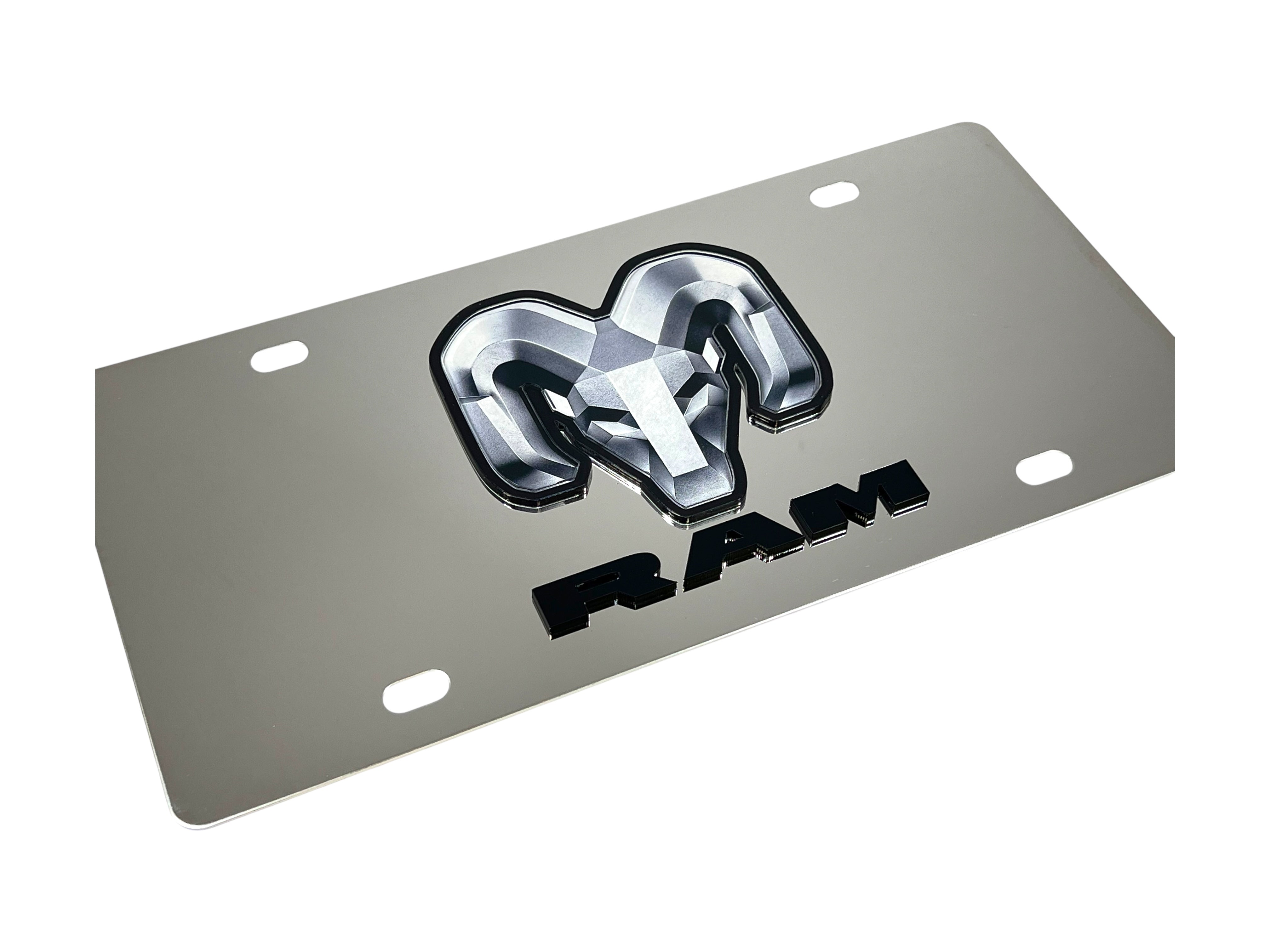 Ram Stainless Steel License Plate