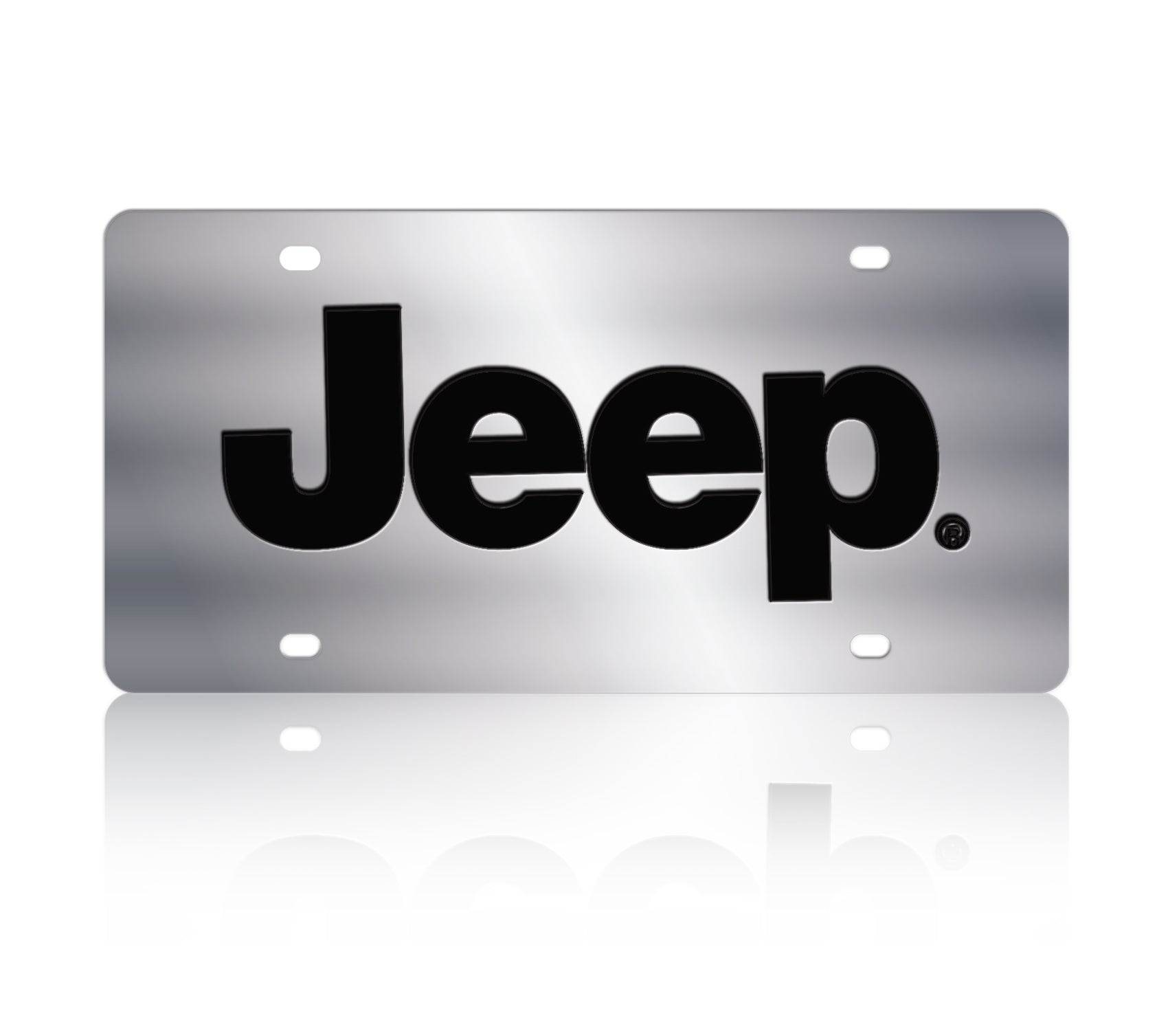 a jeep license plate with the word jeep on it