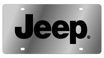 a jeep license plate with the word jeep on it