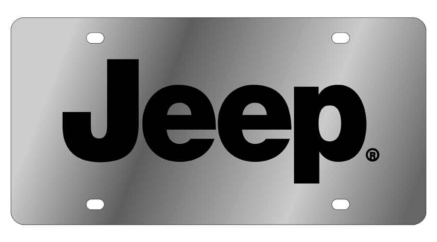 a jeep license plate with the word jeep on it