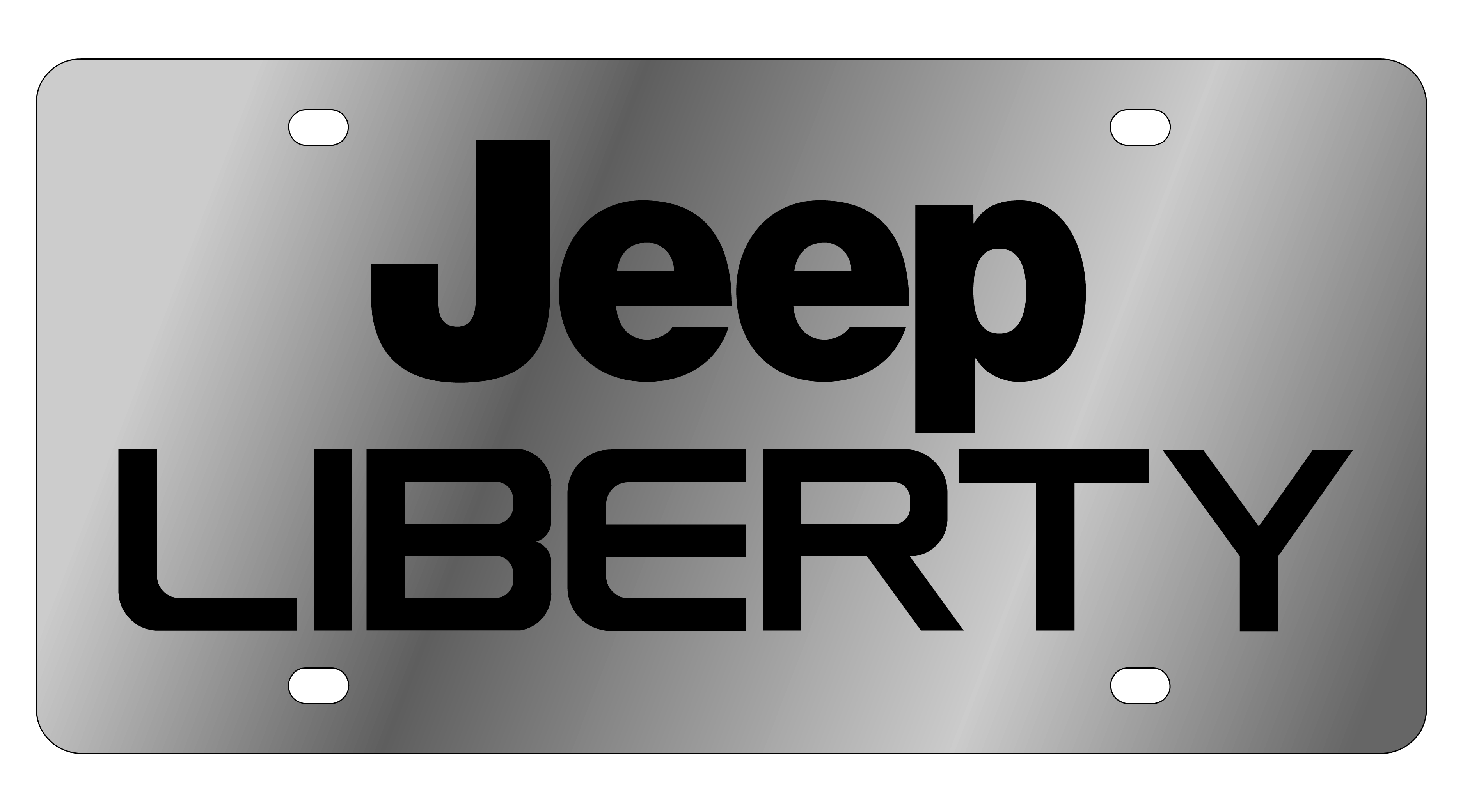 Jeep Liberty Stainless Steel License Plate