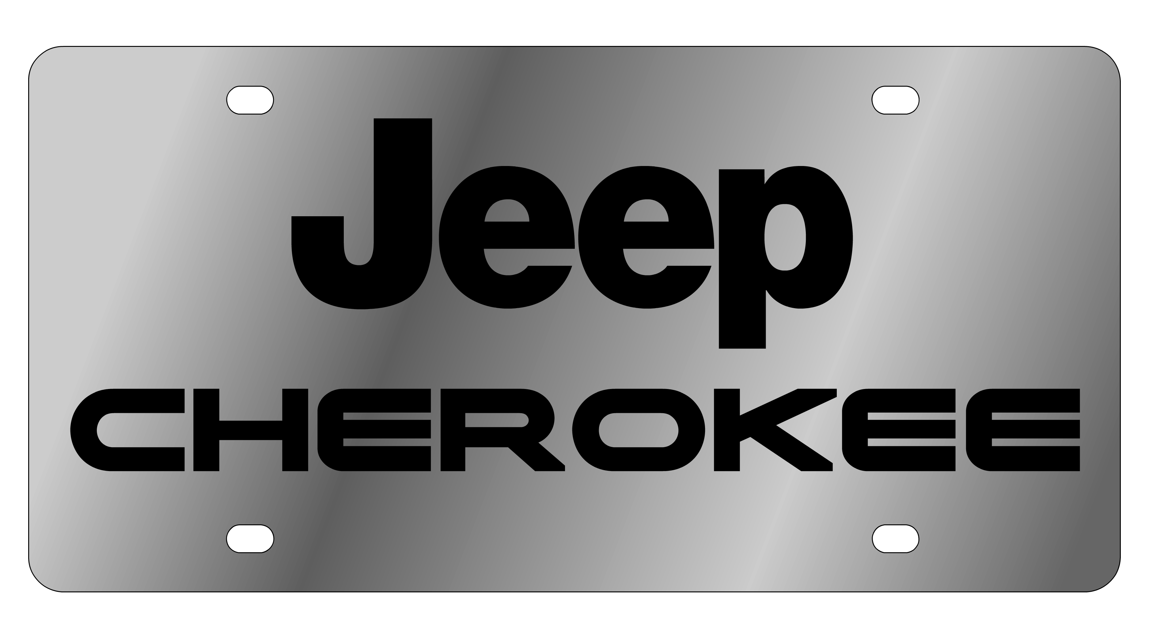 Jeep Cherokee Stainless Steel License Plate