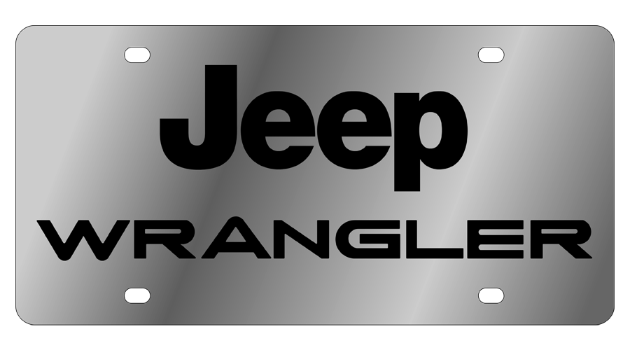 Jeep Wrangler Stainless Steel License Plate