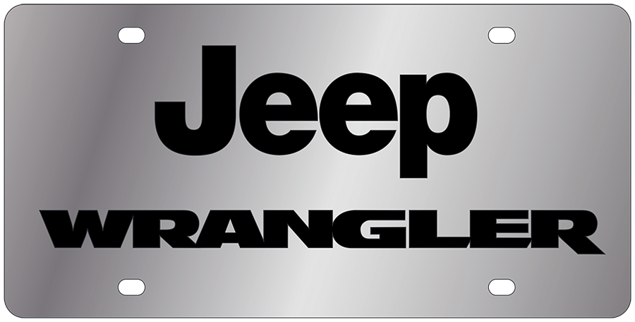 Jeep Wrangler Stainless Steel License Plate