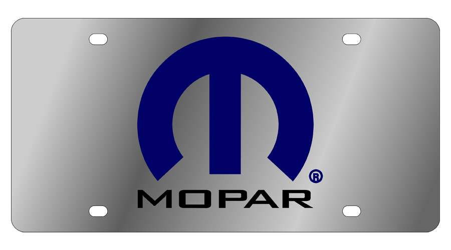 a metal plate with the word mopar on it