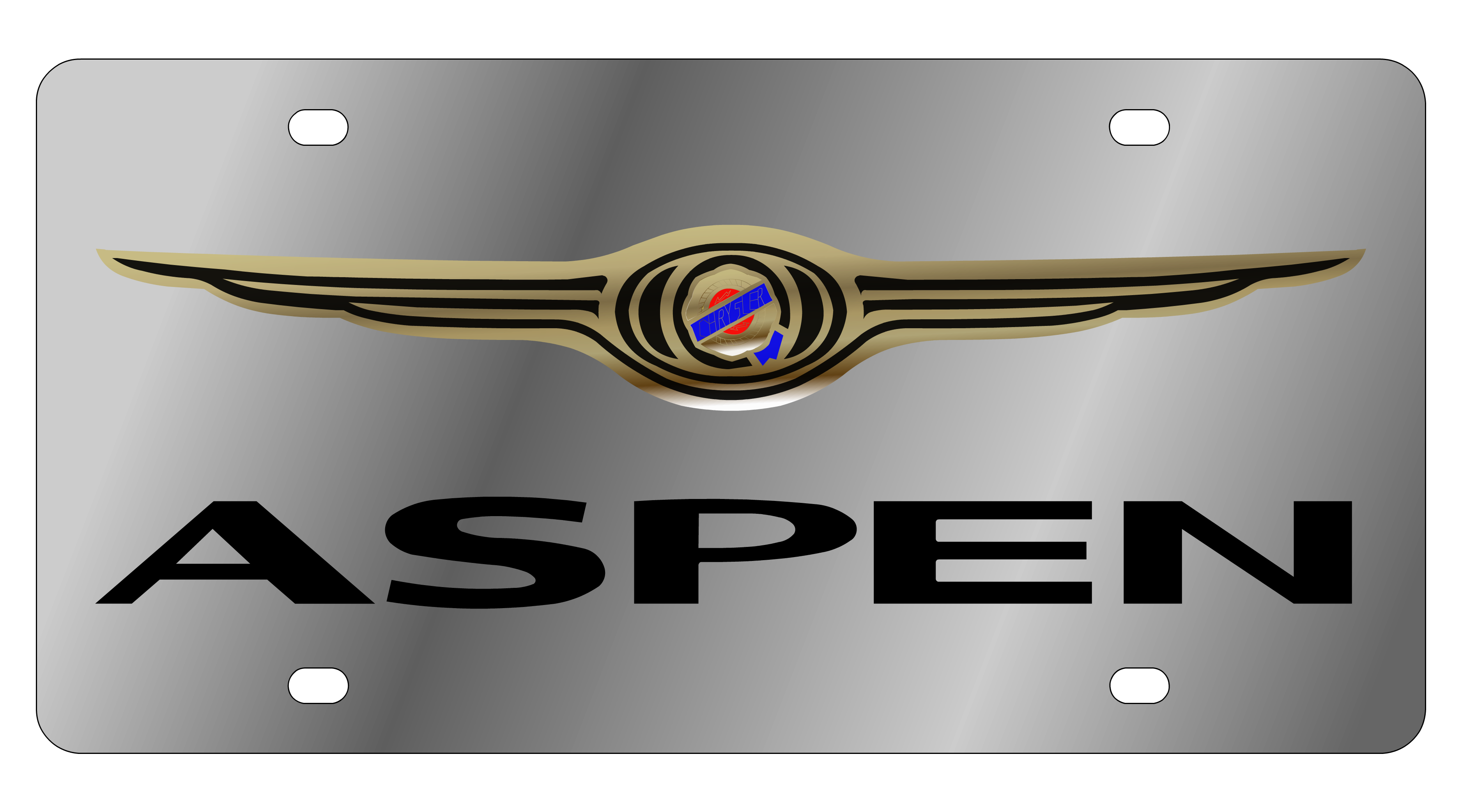 Chrysler Aspen Stainless Steel License Plate