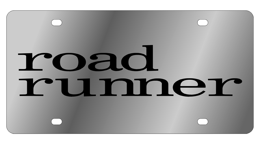 Road Runner Stainless Steel License Plate