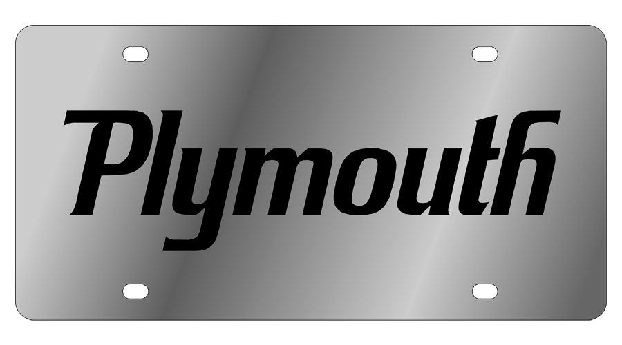 Retro Plymouth Stainless Steel License Plate