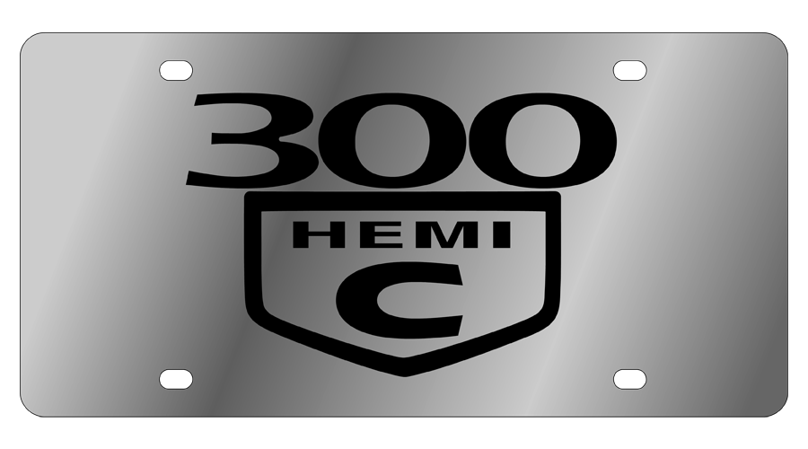 Chrysler 300C HEMI Stainless Steel License Plate