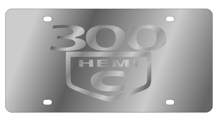 Chrysler 300C HEMI Stainless Steel License Plate